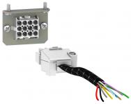 Stik 9 poler han+hun med ledning plug-in