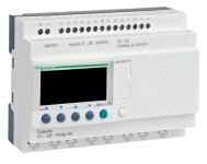 Zelio logic sr2 kompakt smart relæ / programmerbar controller 20 i/os 24 v dc med lcd sr2b201bd
