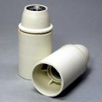 Fatning e14 m10 glat hvid