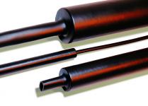 Krympeslange medium 75/22 sort med lim 1m
