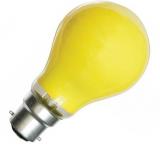 glødepære b22 25w gul farvede standard