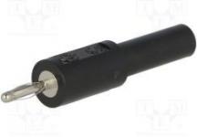 Bananstiksadapter - ada ø4/4mm sort 1057