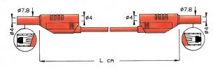 Prøveledning - 2711 blå 150cm