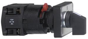 Harmony komplet k10 drejeomskifter i plast for ø16 eller ø22 mm hul 3 positioner (1-0-2) 60° 3 polet 10a