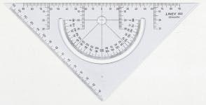Trekant linex geometri med vinkelmåler 2622 1 stk