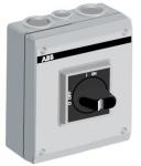 Sikkerhedsafbryder ac23 45a 3 polet med hjælpekontakt emc sort greb metrisk gevind ote36t3m