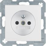 Stikkontakt pinjord s/b hvid 1 pak = 10 stk