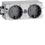 Stikkontakt ecoline 2xschuko c-profil