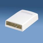 Vægboks mini-com 4 port med spole hvid