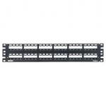 Patchpanel med kabel aflastning 48 port uden konnekter