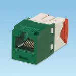 Modular jack kat.5e utp mini-com g grøn