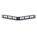 Patchpanel 24 port vinklet utp modul uden konn
