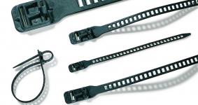 Kabelbinder srt260-11 elastiks sort 260x11 (pak=8 stk)