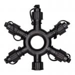 sort 230v 10cm 5-udtag tech-line fordeler-ring - 75783 sirius