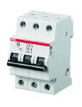 Automatsikring c 16a 3-polet c-karakteristik brydeevne 6ka 230/400v ac 52,5mm bred s203-c16