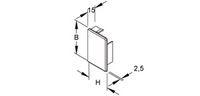Endestykke e2020.3 hvid