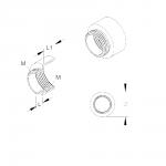 Forøgelsesmuffe messing m25-32