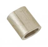 Låsebøsning aluminium 2,50 mm for nylonforhudet stålwire
