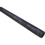 Nippelrør sort 1/2-1000mm gevindrør