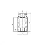 Momento 1/2'' x 27 mm lang krafttop med sekskant i lang udførsel