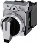 Drejeknap belyst 22 mm rund metal