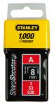 Stanley hæfteklammer type a 8 mm x 1000 stk
