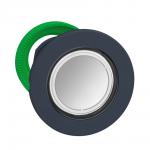 Harmony flush trykknapshoved i plast med fjeder-retur for led og label i hvid farve