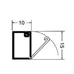 2 meter Tehalit kabelkanal komplet hvid, 10x15 mm