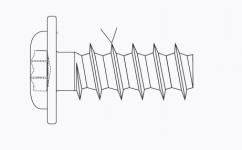 3x8 a2 plastskrue buttonhead fl. tx10