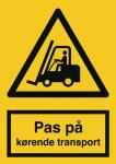 Advarselsskilt pas på kørende transport refleks alu. (a4) 297 x 210 mm a309raa4
