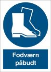 Påbudsskilt fodværn påbudt selvklæbende vinyl (a5) 210 x 148 mm p211va5