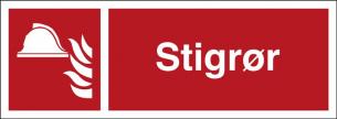 Brandskilt stigrør selvklæbende vinyl ( 1/2a4) 105 x 297 mm h423v105x297mm