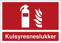 Brandskilt kulsyresneslukker plast (a6) 105 x 148 mm h448pa6