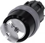 Ronis nøgle switch 22mm rund metal