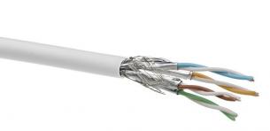 Datakabel Kat6A / KAT7 S/FTP LSF/OH IEC 332.1 - Euro Class Eca hvid T500 Leviton (Brand-Rex) - (500 meter)