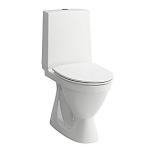 Billede af Laufen rigo toilet med s-lås, helstøbt cisternekappe, hvid. Ekskl. Multikvik