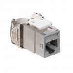 Modular jack atlas-x1 kat8 rj45 tool-less s/stp grå
