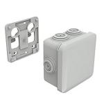 Plexo forgreningsdåse 80x80mm incl. beslag til kabelbakke