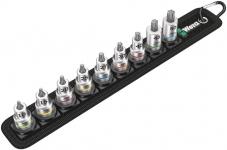 Wera bits top sæt 3/8 tx torx zyklop belt b 3 med holdefunktion 9dele tx10x35mm-tx50x38,5mm