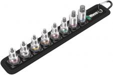 Wera bits top sæt 3/8 indvendig sekskant/unbrako zyklop belt b imperial 1 med holdefunktion 8dele 1/8x35-3/8x38,5mm