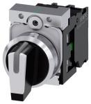 Sirius act drejeafbryder belyst 22 mm rund metal skinnede hvid selector afbryder short 3 afbryder positioner i>o