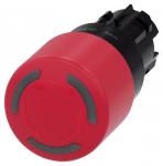 Sirius act nødstop padde trykknap belyst 22 mm rund plastik red 30 mm