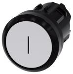 Trykknap 22 mm rund plastik hvid inskription: i trykknap flad