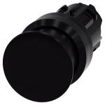 Paddetrykknap 22 mm rund plastik sort 30 mm