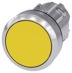 Trykknapaktuator 22 mm gul med selvreturnering metal IP69k Sirius ACT 3SU1050-0AB30-0AA0