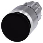 Paddetrykknap 22 mm rund metal skinnede sort 30 mm låsende