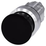 Paddetrykknap 22 mm rund metal skinnede sort 30 mm