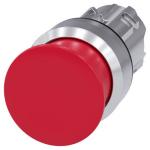 Paddetrykknap 22 mm rund metal skinnede rød 30 mm