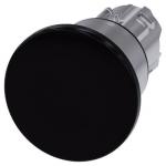 Paddetrykknap 22 mm rund metal skinnede sort 40 mm låsende