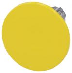 Paddetrykknap 22 mm rund metal skinnede gul 60 mm
